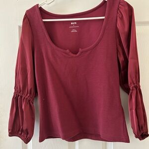 Mauve Women's Burgundy Top